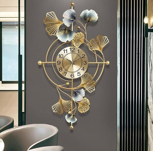 Kronyx Stylish Metal Wall Clock for Living Room Designer Big Unique Clock for Wall Antique Handcrafted Wall Clock