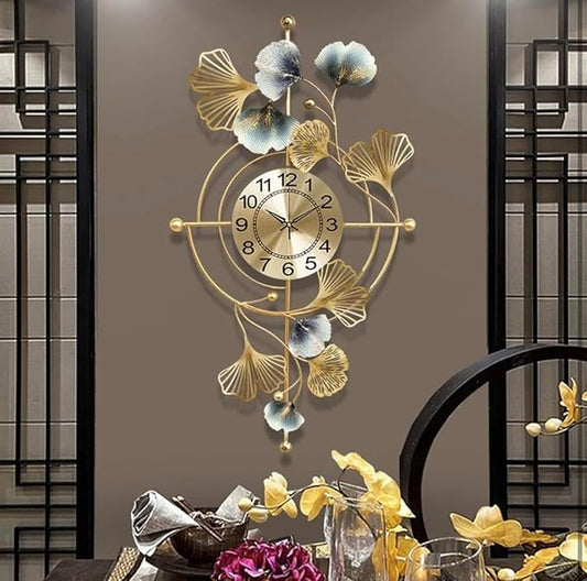 Kronyx Stylish Metal Wall Clock for Living Room Designer Big Unique Clock for Wall Antique Handcrafted Wall Clock