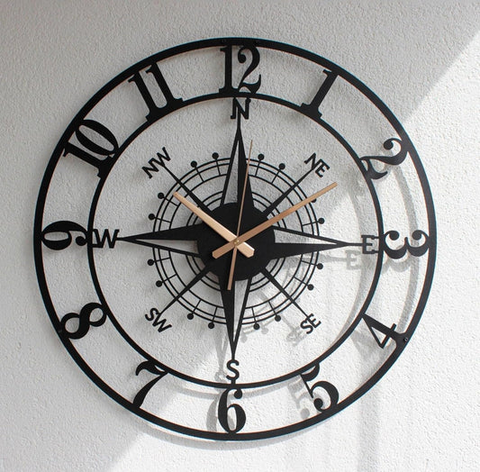 Kronyx Metal Modern Wall Clock for Living Room, Bedroom, Office, Hall | Non-Ticking Hanging Wall Clock for Wall Decoration | Antique Big Size Silent Wall Watch for Home Decor Items (40 CM)